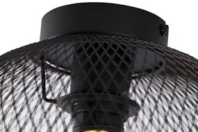 Moderne plafondlamp zwart 30 cm - Mesh Ball