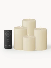 Handgemaakte LED kaarsen Real Flame met afstandsbediening, set van 5
