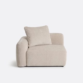 Hoekelement links voor modulaire bank, jacquard chenille, AMAD