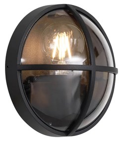 Buiten wandlamp zwart rond IP65 - Target Industriele / Industrie / Industrial E27 IP65 Buitenverlichting