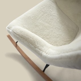 Schommelstoel Babykamer Creme Bont