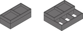 Muebles Sala ladeverdeler 16x33x4cm antraciet
