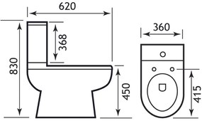 Eastbrook Dura Comfort randloze toiletpot wit glans