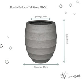 Pot Bordo Tall Balloon Grey