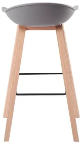House of Rebels Barkruk - Romeo - 73 cm - Grijs - Hout - Set van 2 - House of Rebels