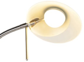 Moderne vloerlamp staal incl. LED en dimmer - Lexus