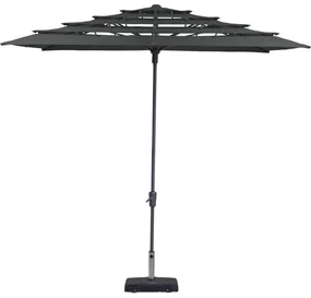 Madison Parasol Syros open structuur vierkant 280 cm grijs