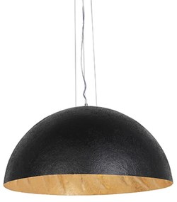 Eettafel / Eetkamer Industriële hanglamp zwart met goud 70 cm - Magna Modern E27 rond Binnenverlichting Lamp