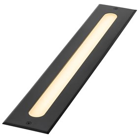 Moderne grondspot zwart 50 cm incl. LED IP65 - Eline