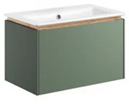 Crosswater Mada badmeubelset - 60x36.7x36cm - 1 wasbak - zonder kraangat - salie groen SW928174 SW928221