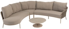 Comino organische hoek loungeset 4 delig latte keramiek 4 Seasons Outdoor
