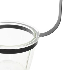 Moderne hanglamp zwart met glas rechthoekig - Roslini Modern E27 Binnenverlichting Lamp