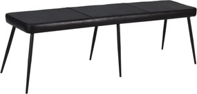 Eetkamerbank - Charleston - leer antraciet - 160 cm breed