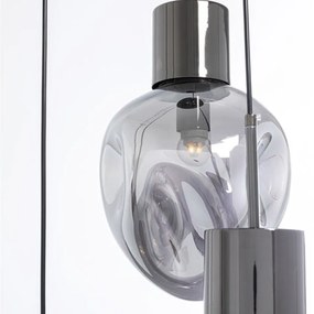 Kare Design Supernova Dough Hanglamp Traps Gedeukt Glas Zilver