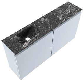 Mondiaz Ture DLux toiletmeubel 100cm clay met wastafel lava links met kraangat