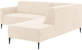 Goossens Zitmeubel Key West wit, stof, 2-zits, modern design met ligelement rechts