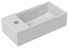 Riho Livit Tiny Wash fontein - 41x20.5x10.5cm - kraangat links - kunstmarmer wit W012002005