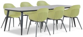 Tuinset 6 personen 240 cm Kunststof Groen Lifestyle Garden Furniture Lissabon/Vienna