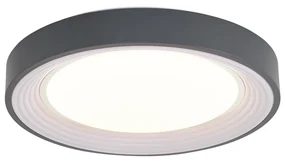 Moderne plafondlamp grijs met wit 38cm incl. LED dimbaar - Kanton Modern rond Binnenverlichting Lamp