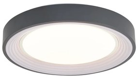 Moderne plafondlamp grijs met wit 38cm incl. LED dimbaar RGB - Kanton