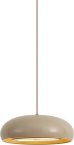 Retro hanglamp taupe met metalen kap 2-lichts - Macaron