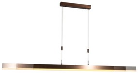 Eettafel / Eetkamer Moderne verstelbare hanglamp donker brons incl. LED dimbaar - Lamba Modern Binnenverlichting Lamp
