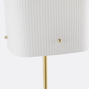Vloerlamp in messing en geribbeld glas, Danny