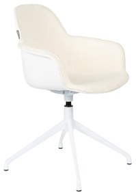Zuiver Albert Kuip Swivel Witte Armstoel Draaibaar