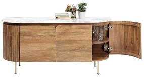 Kare Design Grace Dressoir Mangohout En Marmer - 160x45x78cm.