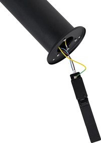 Staande buitenlamp zwart met opaal kap 70 cm - Odense