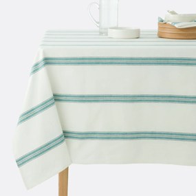 Gestreept geweven-geverfd katoenen tafelkleed, Boisseau