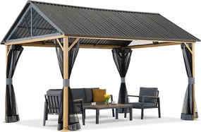 Aluminium tuinpaviljoen Teramo met muskietennetten 3x5,8 m Garden Point