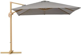 Siena 3x3m houtachtige tuinparasol met grijze hoes Garden Point