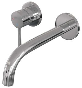 Brauer Chrome Edition ColdStart wastafelkraan inbouw gebogen uitloop en rozetten model A2 chroom