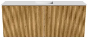 Mondiaz Joya 100cm toiletmeubel oak met wastafel faye midden 1 kraangat talc