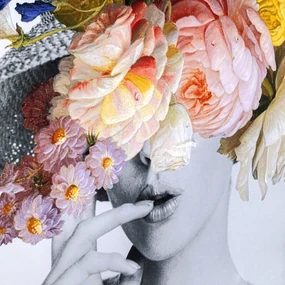 Kare Design Flower Lady Pastel Portret Met Bloemen