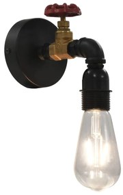 vidaXL Wandlamp kraan-ontwerp E27 zwart