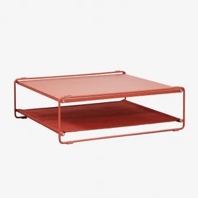 Amaro Bijzettafel Voor Tuin, Om Te Vormen Tot Poef, Van Staal Honing Geel - Rood – Klei - Sklum