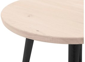 Goossens Hoektafel Bjarte, hout eiken wit, stijlvol landelijk, 50 x 45 x 50 cm
