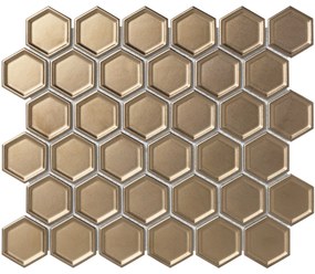The Mosaic Factory Barcelona hexagon mozaïek tegels 28x33 bronze