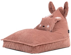 Kinder Zitzak Konijn Lounger & Kussen Set - Roze