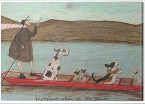 Print op canvas Sam Toft - Woofing Along on the Rinver, (30 x 40 cm)