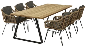 4 Seasons Cottage tuinstoel + Taste Basso tuintafel 240x100 cm.