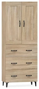 vidaXL Hoge kast bewerkt hout sonoma eikenkleurig