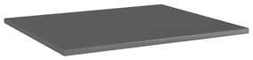 vidaXL Wandschappen 4 st 60x50x1,5 cm spaanplaat hoogglans grijs