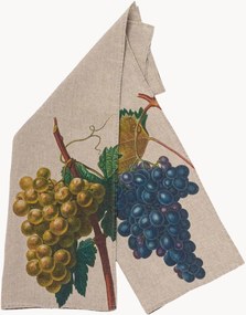 Theedoeken Black & White Grapes van linnen, 2-delig