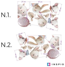 INSPIO Muurstickers - Aquarel dieren achter de commode