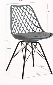 Pakket 4 Stoelen van Iron Mima