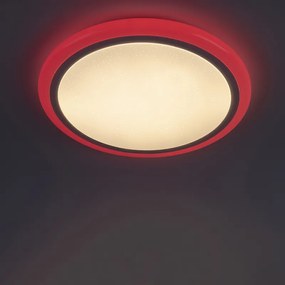 Moderne plafonnière wit incl. RGB LED met afstandsbediening - Mars Modern, Design rond Binnenverlichting Lamp