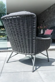 4 Seasons Outdoor Wing Living Chair SALE  Loungestoel    zwart weerbestendig